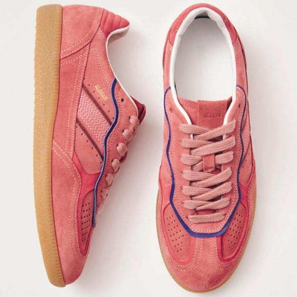 ALOHAS RIFE PINK LEATHER SNEAKERS - Picture 1 of 7